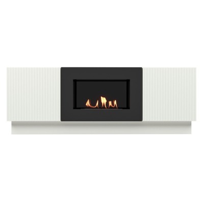 Тумба с биокамином Firelight BFP/P-1400L белая
