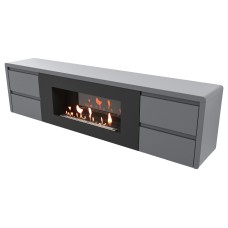Тумба с биокамином Firelight BFP/P-1700 lux графит