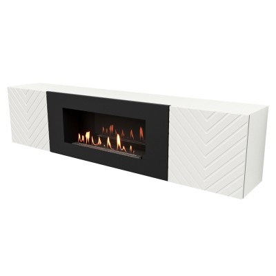 Тумба с биокамином Firelight BFP-P1700V белая