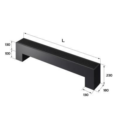 Конвектор напольный Royal Thermo STEP-130/180/1100-2-N-BL-LG-BL