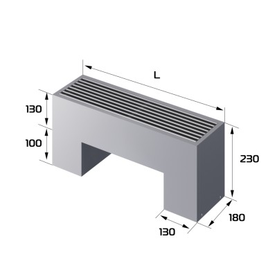 Конвектор напольный Royal Thermo STEP-130/180/600-2-N-SS-LG-NA