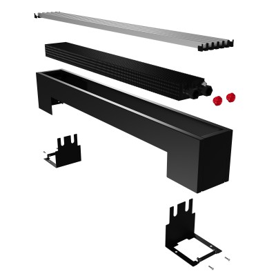 Конвектор напольный Royal Thermo STEP-180/130/2100-3-N-BL-LG-BL