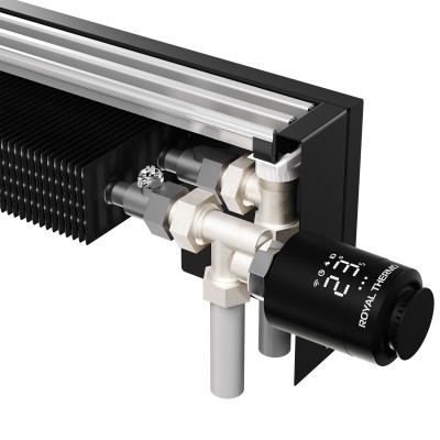 Конвектор напольный Royal Thermo STEP-180/130/2100-3-N-BL-LG-BL