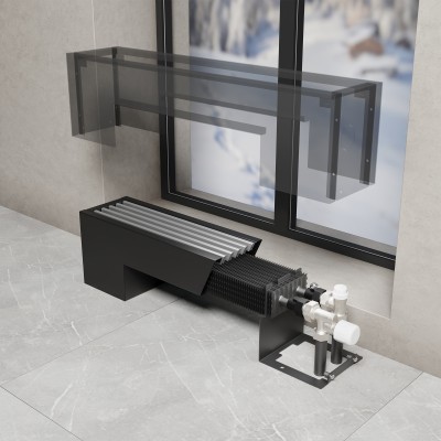Конвектор напольный Royal Thermo STEP-180/130/2100-3-N-BL-LG-BL