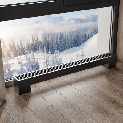 Конвектор напольный Royal Thermo STEP-180/130/2100-3-N-BL-LG-BL