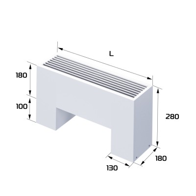 Конвектор напольный Royal Thermo STEP-180/180/600-3-N-WT-LG-NA