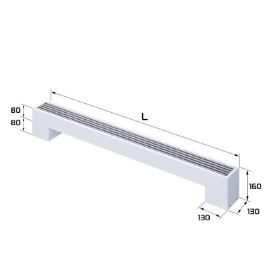 Конвектор напольный Royal Thermo STEP-80/130/1100-1-N-WT-LG-NA