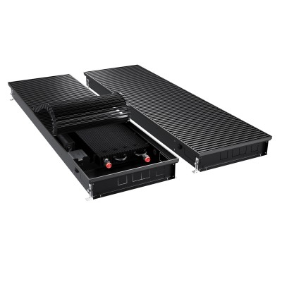 Конвектор внутрипольный Royal Thermo ATRIUM TURBO-90/400/1800-DG-U-BL