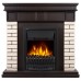 Портал Firelight Bricks Classic камень бежевый, шпон темный дуб