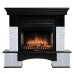 Портал Firelight Pietra Nuovo 30 камень сланец белый, шпон темный дуб