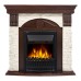 Портал Firelight Torre Classic камень белый, шпон темный дуб